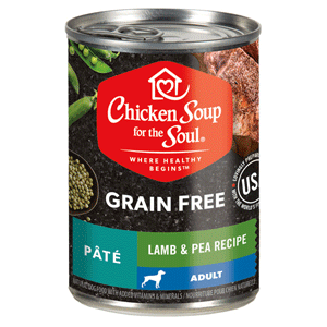 Chicken Soup GF Lamb & Pea Canned Pate Dog Food 12/13oz Case chicken soup, canned, dog food, grain free, gf, lamb, pea, pate